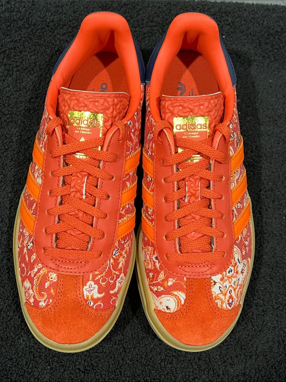 🔥 ADIDAS Gazelle Bold Ornate Preloved Red Paisley Sneakers Women’s  Sz 7 - RARE